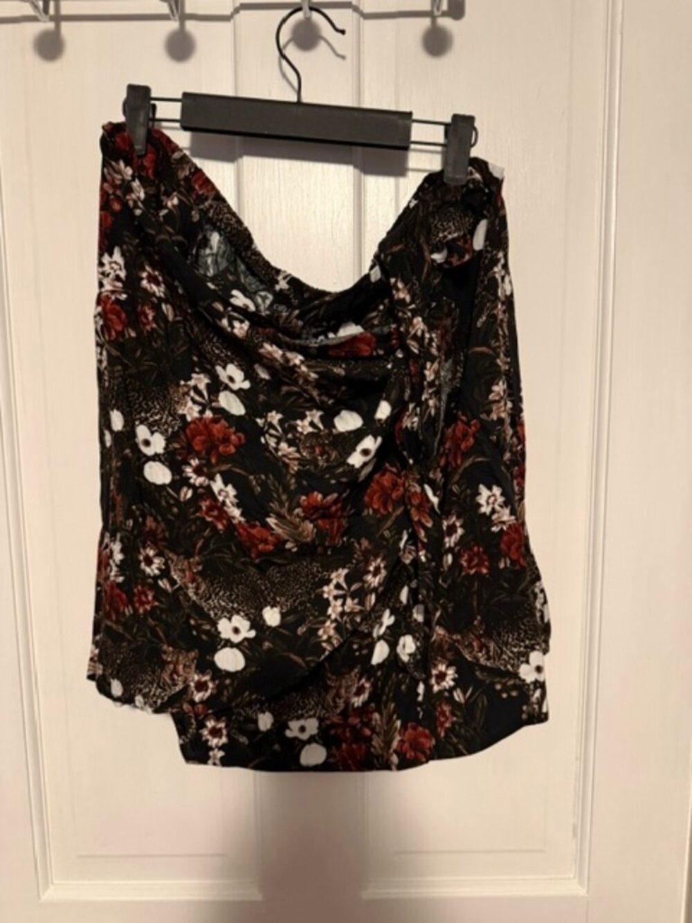 City Chic Jungle Cat Faux Wrap Skirt